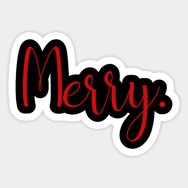 Merry Simple Christmas Message Sticker by StacysCellar